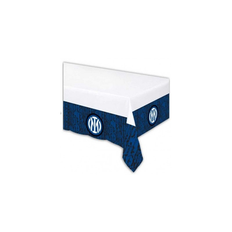 tovaglia INTER 120x180cm - addobbo decoro tavolo torta - festa squadra