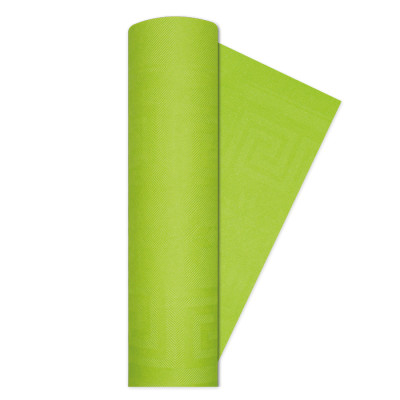 Tovaglia rotolo VERDE ACIDO 5x1,2mt - in Carta Damascata per decoro tavola e festa