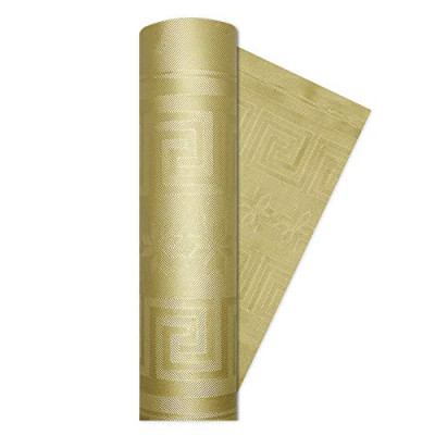 Tovaglia rotolo ORO satinato 5 x1,2mt - in Carta Damascata per decoro tavola e festa