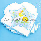 TOVAGLIOLO COMPLEANNO MY SHAPE BABY BOY 33X33 CM 3 VELI 20PZ (TOVAGLIOLO UNIVERSALE PER COORDINATO 1°,2°,3° COMPLEANNO)