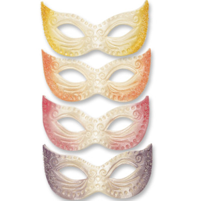Un MASCHERA carnevale in zucchero - 1 pezzo casuale - decorazione torte