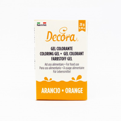 Vasetto Colorante Gel alimentare ARANCIO - 28g - per pasta di zucchero, panna