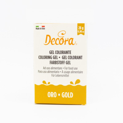 Vasetto Colorante Gel alimentare ORO - 28g - per pasta di zucchero, panna