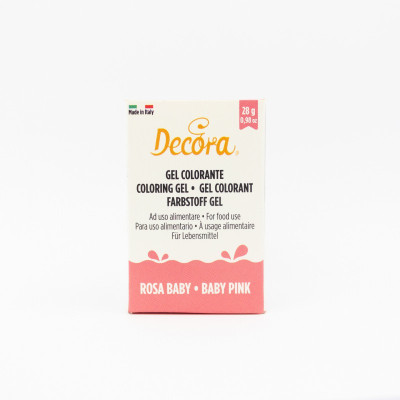 Vasetto Colorante Gel alimentare ROSA Baby - 28g - per pasta di zucchero, panna