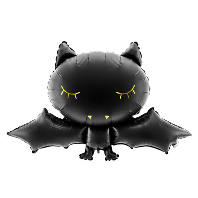 PALLONCINO in foil Mylar a forma di Pipistrello Nero 80x52cm Halloween