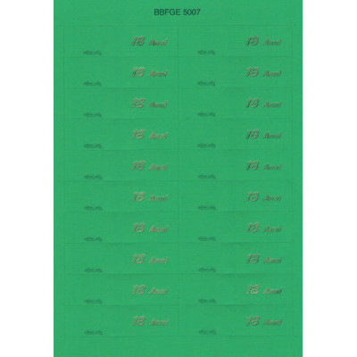 1 FOGLIO BIGLIETTI CONFETTATA 18 ANNI