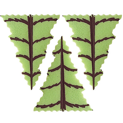 10 Alberi alberelli Pino Pini in Ostia - per decorazioni torte e dolci - 3x4,5cm