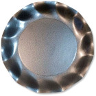 10 Piatti grigio CANNA DI FUCILE in carta monouso Ø21cm - addobbo decoro tavola