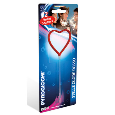 10 SCINTILLE a forma di CUORE Rosso stelle filanti matrimonio, capodanno, feste