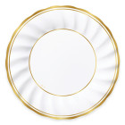 6 Sottopiatti Ø30cm Bianco con bordo ORO lucido piatto MAXI in carta monouso