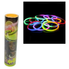 100 braccialetti luminosi fluorescenti multicolor FLUO + 100 connettori per feste