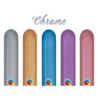 100 palloncini modellabili CHROME ARGENTO 260Q