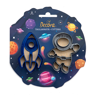 2 Tagliapasta SPAZIO Astronave e astronauta - taglia biscotti Dolci, Torte