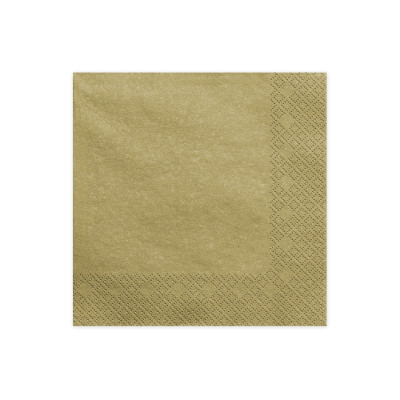 20 Tovaglioli  in carta monouso ORO metallizzato 40x40cm - 3 veli