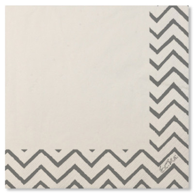 20 Tovaglioli ARGENTO in carta - CHEVRON SILVER - addobbo decoro tavola 33x33 cm
