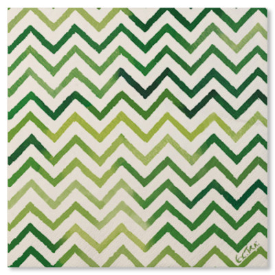20 TOVAGLIOLI in carta CHEVRON VERDE bianco e verde - addobbo decoro tavola