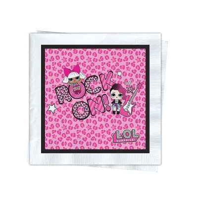 20 Tovaglioli in carta LOL SURPRISE - addobbo decoro tavolo torta - festa per bambini