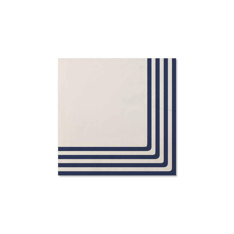 20 TOVAGLIOLI in carta NAVY BLU bianco e righe blu - addobbo decoro tavola