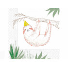 20 Tovaglioli in carta SAFARI con bradipo - decoro tavola Festa