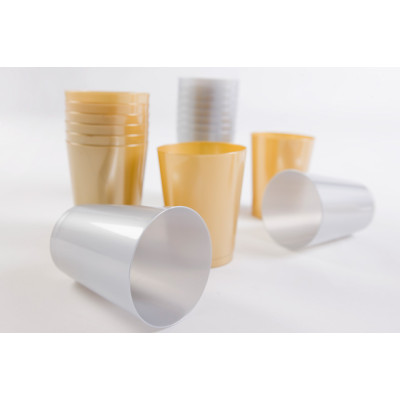 BICCHIERE PLASTIC CC300 ARGENTO
