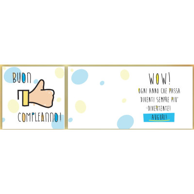 BIGLIETTO BUON COMPLEANNO QUADRATO 16X16