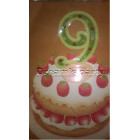 BIGLIETTO COMPLEANNO 9 ANNI TORTA