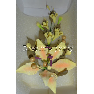 BOUQUET LILIUM GIALLO H 20CM