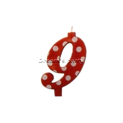 CANDELA MAXI CM 12 N.9 POIS ROSSO