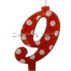 CANDELA MAXI CM 12 N.9 POIS ROSSO