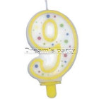 CANDELA N.9 POIS BORDO GIALLO