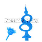 CANDELA NUMERO 8 CELESTE H13 CM