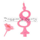 CANDELA NUMERO 8 ROSA H13 CM