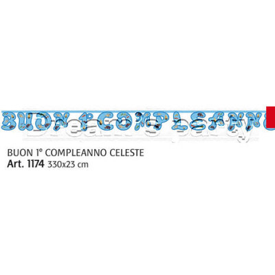 FESTONE 1 ANN0 CELESTE 330X23 CM