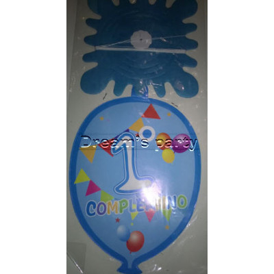 FESTONE 1° COMPLEANNO CELESTE