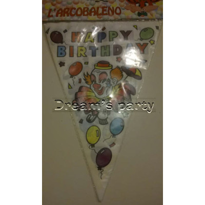 FESTONE BANDIERINE  PVC HAPPY BIRTHDAY 3 MT