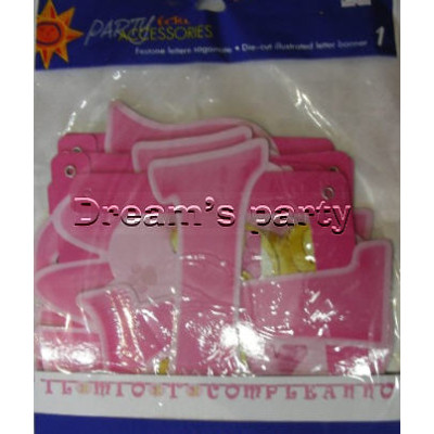 FESTONE IL MIO BATTESIMO ORSETTO ROSA 2,81 MT