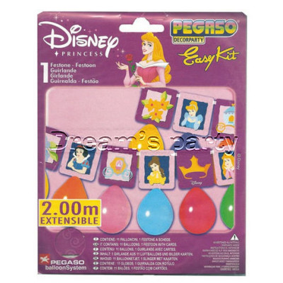 FESTONE PRINCIPESSE CON 11 PALLONI 2 MT ESTENSIBILE