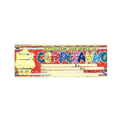 INVITO BUON COMPLEANNO TORTA PZ 20 22,5X7CM