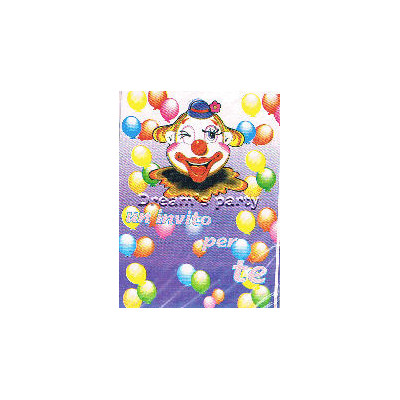 INVITO PAGLIACCIO CON BUSTA PZ 3 CM 15X11