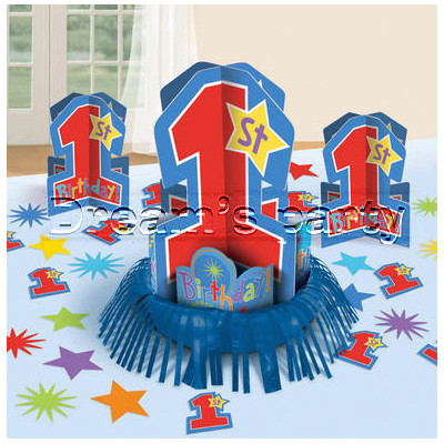KIT CENTROTAVOLA 1° COMPLEANNO BOY  PZ 3