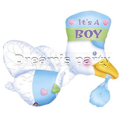 PALLONE CICOGNA CELESTE 58X81CM