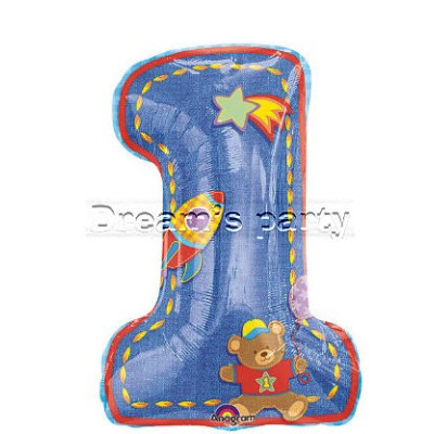 PALLONE MYLAR S.S.NUMERO 1 CELESTE ORSETTO