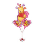 PALLONE MYLAR WINNIE+ 2 CUORI + BASE
