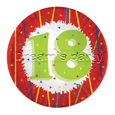 PIATTO 18 ANNI FAN D. 24CM PZ 10