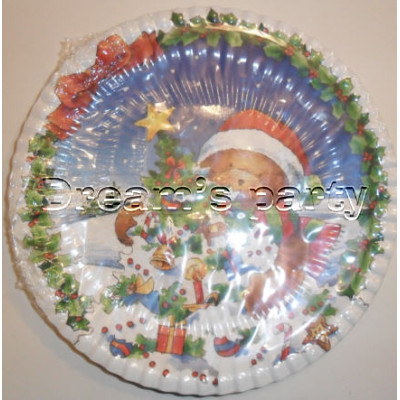 PIATTO ORSETTO NATALE D. 18,5 CM PZ 10