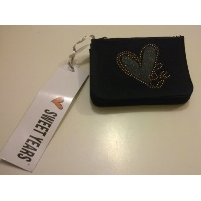 PORTAFOGLIO NERO SWEET YEARS 4 SCOMPARTI 13X10CM