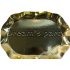 VASSOIO RETTANGOLARE ORO LUCIDO 46X33CM