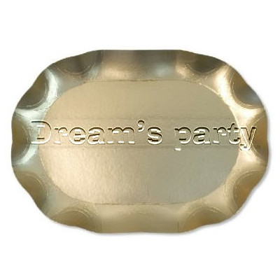 VASSOIO RETTANGOLARE ORO SATINATO 46X33CM