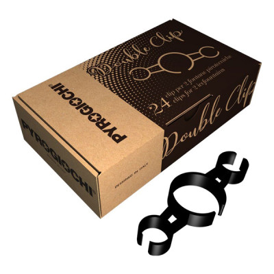 24 Double CLIP gancio per Bottiglia Spumante per 2 Candele e Fiaccole