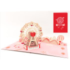 Biglietto augurale ORIGAMO LOVE WHELL matrimonio amore - realizzato a mano